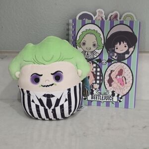 New Beetlejuice Set Incl. Squishmallows Beetlejuice Plush and Notebook Halloween